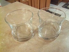 (2) Clear Heavy Drinking Glasses - Excellent Condition 