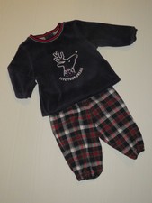 ~ 3 mois OBAIBI - LOT103  ~ Superbe pyjama 2 pièces en coton & velours Garçon  ~