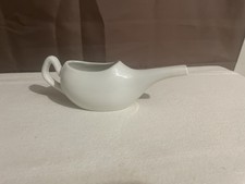 VERRE CANARD TASSE DE MALADE EN PORCELAINE VINTAGE ANCIEN INSTRUMENT MÉDECINE 