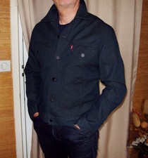 Veste Levi's en Jean Coupe Slim Bleu Acier Taille L