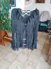 Surchemise très légère polyester plissé et dentelle taille 46