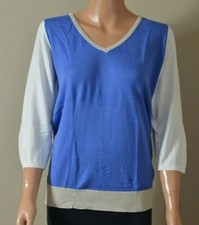 Pull fin bleu beige & blanc SINEQUANONE T 40