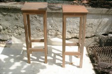 2 TABOURETS DE BAR ANCIENS EN BOIS