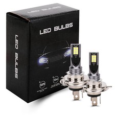 2x H4 LED 80w 6500K Ampoule Voiture Kit Feux Phare Anti Lampe Xénon Blanc