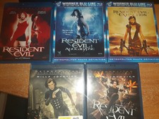 Lot de 5 blu-ray Serie Resident Evil Très Bon Etat