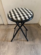 Amazing vintage ronde en métal pliant tabouret repose-pieds Pêche Camping Tabouret