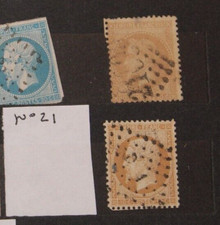 1862 lot stamp Napoléon III 10 c - EMPIRE FRANC dentelé Yvert 21