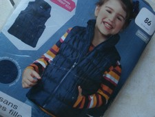 VESTE NEUVE sans manches 12-18 mois pour Fille 86 cm..LUPILU col montant CHAUDE
