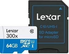 Lexar LSDMI64GB1EU300A Carte mémoire microSD 64 Go