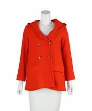 A.P.C. Manteau à capuche en laine rouge, UK 6 US 2 EU 34