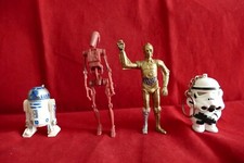 Lot de 4 figurines STAR WARS - Porte clés Stormetrooper - C-3PO - D2R2