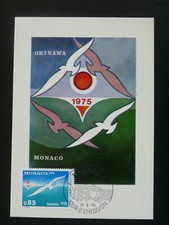 carte maximum oiseau bird exposition Okinawa Monaco 1975