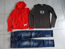 ensemble garçon 14 ans: gilet tape à l'oeil,TS CKS,jeans TQF