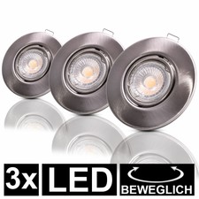 3x Plafonnier LED Lampes à Encastrer Spots Pivotant la Vie Chambre