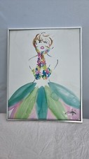 Painting Marylin Monroe portrait impressionist. Framed Peinture tableau encadré
