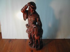 SCULPTURE DE SAINT HUBERT EN CHÊNE MASSIF DEBUT XXème