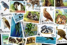 ANIMAUX WWF collections de 25 à 100 timbres différents