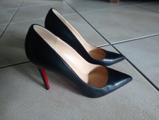 Escarpins Louboutin Pigalle 100 cuir noirs P 41
