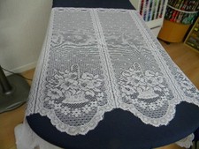 1 coupon 8.5mx59cm tissu voilage rideau cuisine chambre blanc neuf c30/05