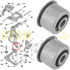 PEUGEOT 407 508 CITROEN C5 C6 KIT SILENT BLOC FUSEE D'ESSIEU PIVOT SUPPORT AVANT
