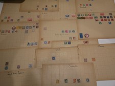 MONDE LOT 106 TIMBRES OBLITERES TRES ANCIENS. BONNE VALEUR