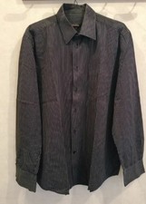 Chemise noire rayée Brice T40 repassage facile (2201042)