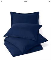 Duvet Cover And Shams Count 3 Piece Count Duvet Set Size Queen Navy Blue