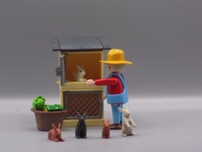 Playmobil 4491 Fermier Avec Clapier A Lapins