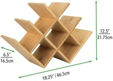 Range Bouteille casier à vin en Bois de bambou pour  8 Bouteilles