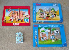 lot ancien  astérix et obélix  puzzle  pot a crayon calendrier 