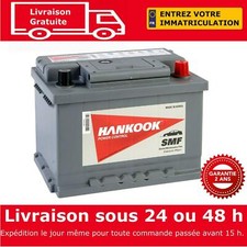 12V 60Ah Batterie de Démarrage Pour Voiture, Hankook 56077 - 242 x 174 x 175mm