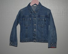  ~ 6 ans VERTBAUDET - BUC637 ~ Veste en jean bleu brodé Fille ~ 