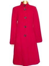 LAURA ASHLEY Manteau vintage très élégant spécial fêtes laine rouge femme 36 S