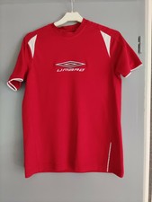 Umbro - Tee shirt - taille 162 cm (15/16 ans) -rouge/blanc
