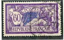 PHOTO CONTRACTUELLE TIMBRE FRANCE OBLITERE TYPE MERSON N° 144