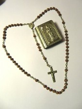 BOÎTE à CHAPELET ancienne NOTRE DAME de la GARDE & CHAPELET d'ENFANT 