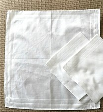 Lot 3 Mouchoirs anciens Pochette Coton fin blanc  Vintage