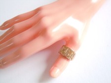Rosé Plaqué Or Haute Qualité Bijoux de Mode Bague Avec Brillants Tampon " Aurora