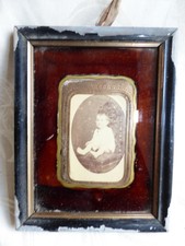 Ancien Cadre Porte Photo Encadrée Sous Verre XIX eme Napoléon III n°4