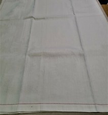 nappe blanche coton tissage avec dessin et jour brodée main + 12 serviettes