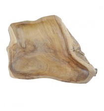 Centre de table en Bois de Teck Forme Libre Aléatoire 27/32cm