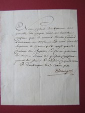 Revolution : HANGEST louis général d'artillerie en 1788.