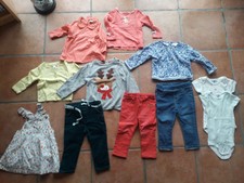 Lot de 11 vêtements fille 18 mois TBE
