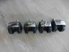 lot 4 anciennes roulettes pivotante meuble bureau deco industrielle vintage