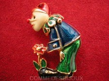 Broche "Clown à la Fleur" N° 3 doré Cirque Bouglione Pinder - Bijoux pur Cadeau