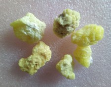 pierres brutes naturelles lot de 6 souffres total 12 gr. les 6 pierres  .P1.52