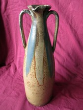 VASE SOLIFLORE BOUTEILLE EN GRES PAUL LANGERON PONT DES VERNES H.29CM
