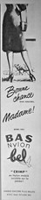 PUBLICITÉ DE PRESSE 1954 LES BAS NYLON BEL BONNE SOIRÉE AU COURSES MADAME