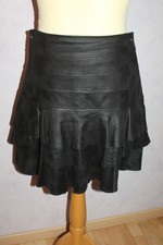 JUPE SIMILI CUIR FEMME °°°   BREAL   °°° VOLANTS . TAILLE 42  