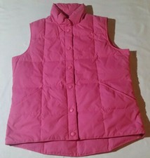 Lands End Women's Size XS 2- 4 Goose Down Puffer Vest Pink EUC